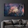 Autres décorations murales - Orange and Blue Wave Pattern | Glass Wall Art - ARTDESIGNA