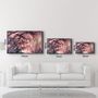 Other wall decoration - Purple Wave Pattern V3 | Glass Wall Art - ARTDESIGNA