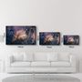 Autres décorations murales - Orange and Blue Wave Pattern | Glass Wall Art - ARTDESIGNA