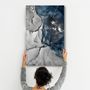 Other wall decoration - Blue Wave Pattern | Glass Wall Art - ARTDESIGNA