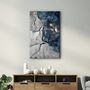 Other wall decoration - Blue Wave Pattern | Glass Wall Art - ARTDESIGNA