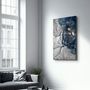 Other wall decoration - Blue Wave Pattern | Glass Wall Art - ARTDESIGNA