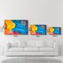 Autres décorations murales - Colorful Wave Pattern | Glass Wall Art - ARTDESIGNA