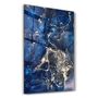 Other wall decoration - Dark Blue Wave Pattern | Glass Wall Art - ARTDESIGNA