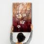 Autres décorations murales - Yellow Flowers | Glass Wall Art - ARTDESIGNA