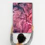 Autres décorations murales - Pink Wave Pattern | Glass Wall Art - ARTDESIGNA