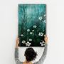 Autres décorations murales - Yellow Flowers V2 | Glass Wall Art - ARTDESIGNA