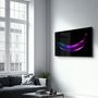 Other wall decoration - Abstract Blue and Purple Banana | Glass Wall Art - ARTDESIGNA