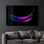 Other wall decoration - Abstract Blue and Purple Banana | Glass Wall Art - ARTDESIGNA