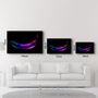 Other wall decoration - Abstract Blue and Purple Banana | Glass Wall Art - ARTDESIGNA