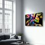 Other wall decoration - Abstract Colorful Woman Portrait V2 | Glass Wall Art - ARTDESIGNA