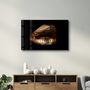 Other wall decoration - Golden Lips | Glass Wall Art - ARTDESIGNA