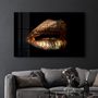 Other wall decoration - Golden Lips | Glass Wall Art - ARTDESIGNA