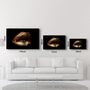 Other wall decoration - Golden Lips | Glass Wall Art - ARTDESIGNA