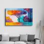 Autres décorations murales - Abstract Colorful Trees 2 | Glass Wall Art - ARTDESIGNA