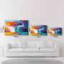 Autres décorations murales - Abstract Colorful Trees 2 | Glass Wall Art - ARTDESIGNA