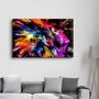 Autres décorations murales - Abstract Colorful Woman Portrait V3 | Glass Wall Art - ARTDESIGNA