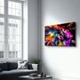 Autres décorations murales - Abstract Colorful Woman Portrait V3 | Glass Wall Art - ARTDESIGNA