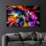 Autres décorations murales - Abstract Colorful Woman Portrait V3 | Glass Wall Art - ARTDESIGNA