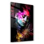 Other wall decoration - Abstract Colorful Face 3 | Glass Wall Art - ARTDESIGNA