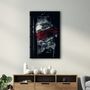 Other wall decoration - Abstract Red Poseidon | Glass Wall Art - ARTDESIGNA