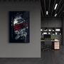 Other wall decoration - Abstract Red Poseidon | Glass Wall Art - ARTDESIGNA