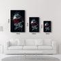 Other wall decoration - Abstract Red Poseidon | Glass Wall Art - ARTDESIGNA