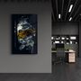 Autres décorations murales - Abstract Yellow Poseidon | Glass Wall Art - ARTDESIGNA