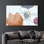 Other wall decoration - Abstract Shapes and Flower | Glass Wall Art - ARTDESIGNA