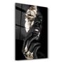 Other wall decoration - Golden Face Woman Portrait | Glass Wall Art - ARTDESIGNA
