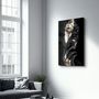 Other wall decoration - Golden Face Woman Portrait | Glass Wall Art - ARTDESIGNA