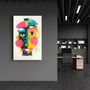 Other wall decoration - Abstract Colorful Face V1 | Glass Wall Art - ARTDESIGNA