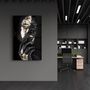 Other wall decoration - Golden Face Woman Portrait | Glass Wall Art - ARTDESIGNA