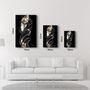 Other wall decoration - Golden Face Woman Portrait | Glass Wall Art - ARTDESIGNA
