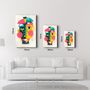 Other wall decoration - Abstract Colorful Face V1 | Glass Wall Art - ARTDESIGNA