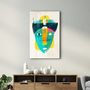 Autres décorations murales - Abstract Colorful Face V2 | Glass Wall Art - ARTDESIGNA