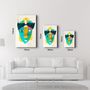 Autres décorations murales - Abstract Colorful Face V2 | Glass Wall Art - ARTDESIGNA