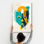 Autres décorations murales - Abstract Colorful Face V3 | Glass Wall Art - ARTDESIGNA