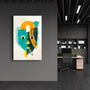 Autres décorations murales - Abstract Colorful Face V3 | Glass Wall Art - ARTDESIGNA