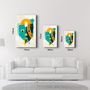 Autres décorations murales - Abstract Colorful Face V3 | Glass Wall Art - ARTDESIGNA