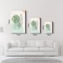 Autres décorations murales - Abstract Shapes and Leaves V1 | Glass Wall Art - ARTDESIGNA