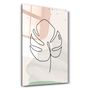Autres décorations murales - Abstract Shapes and Leaves V2 | Glass Wall Art - ARTDESIGNA