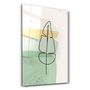 Other wall decoration - Abstract Shapes and Leaves V3 | Glass Wall Art - ARTDESIGNA