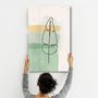 Other wall decoration - Abstract Shapes and Leaves V3 | Glass Wall Art - ARTDESIGNA