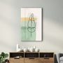 Other wall decoration - Abstract Shapes and Leaves V3 | Glass Wall Art - ARTDESIGNA