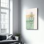 Other wall decoration - Abstract Shapes and Leaves V3 | Glass Wall Art - ARTDESIGNA