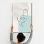 Autres décorations murales - Abstract Shapes and Face V2 | Glass Wall Art - ARTDESIGNA