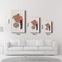 Other wall decoration - Abstract Shapes and Leaves V6 | Glass Wall Art - ARTDESIGNA