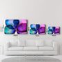 Autres décorations murales - Shapes and Golden Lines | Glass Wall Art - ARTDESIGNA