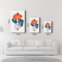 Other wall decoration - Abstract Shapes V3 | Glass Wall Art - ARTDESIGNA